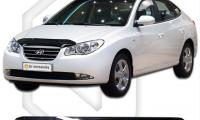 Дефлектор капота (черный) Elantra HD